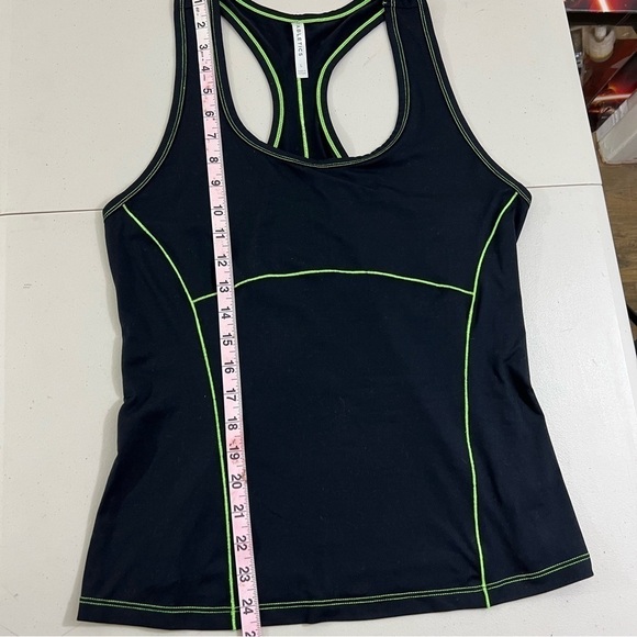 Fabletics black and neon green work out tank. Size large - Picture 8 of 12